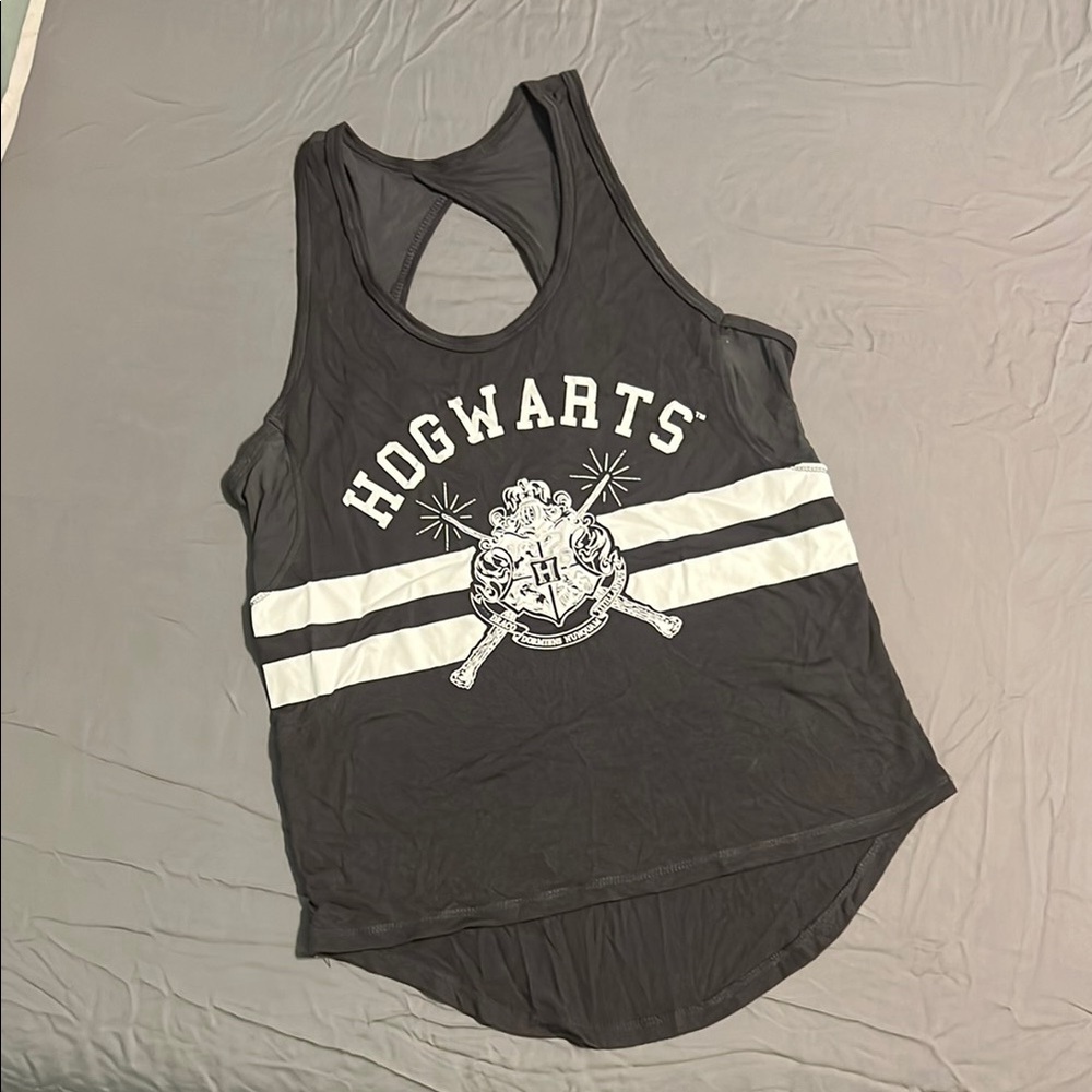 Hogwarts Grey and White Tank Top